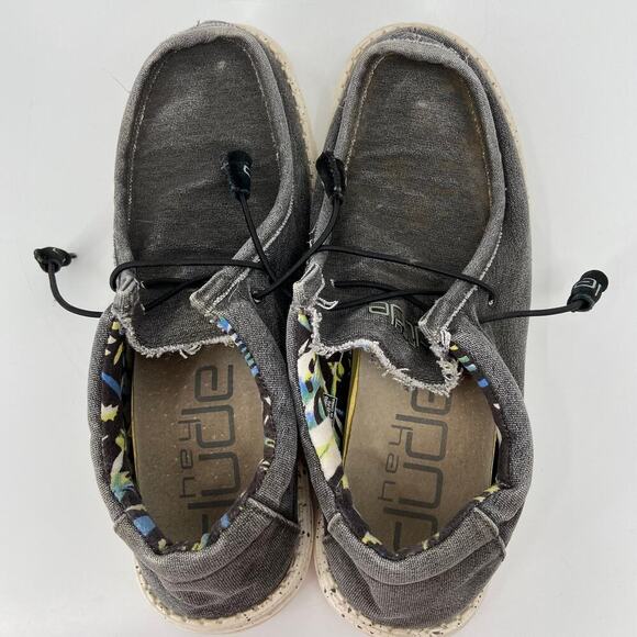 Hey Dude Wally Stretch Loafer Slip On Comfort Sneakers Gray Men's Size 11 - Picture 5 of 12